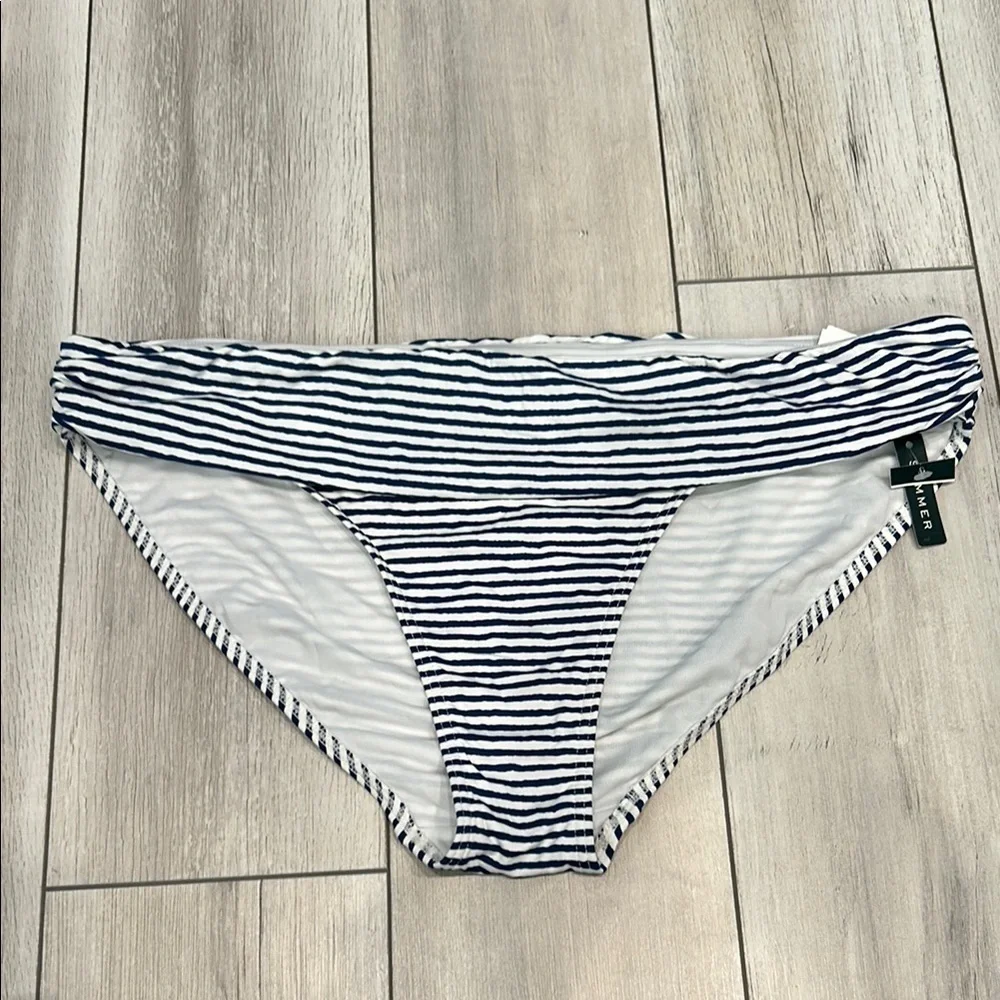 Lauren Ralph Lauren striped swim bikini bottoms size 16